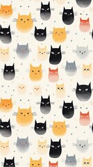 Poster - Cat pattern backgrounds animal.