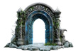 © M.Bilal - Mystical stone gateway with ornate carvings, fantasy portal entrance. Isolated on a transparent background