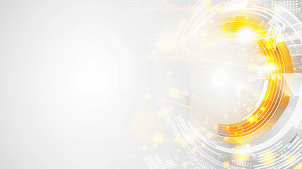 Wall Mural - futuristic abstract technology background with bright circles