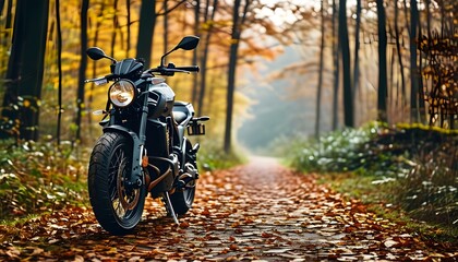 motorcycle in the park