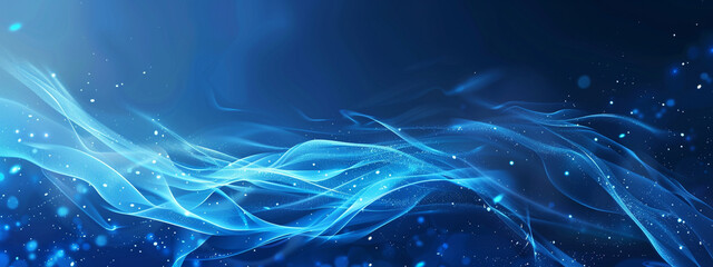 Wall Mural - blue digital technology background.