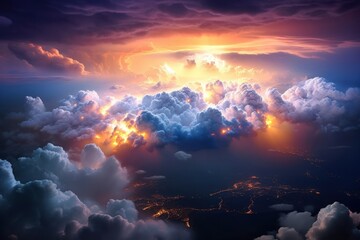 Poster - Cloud light nature backgrounds outdoors sky.