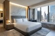 © Nuttapong - Modern Hotel Suite with City View.