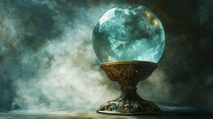 Mystical Crystal Ball on a Stand