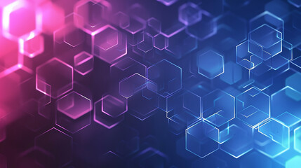 Wall Mural - Abstract purple and pink hexagonal shapes on background, hexagon shape background  