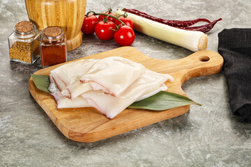 Poster - Fresh raw squid for cooking