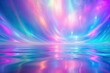 © Chanchai - Abstract holographic gradient background with a wide angle perspective featuring a mesmerizing blend of purple blue and pink shimmering colors, gradient, abstract, purple, blend