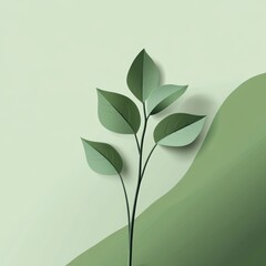 Wall Mural - Minimalist Full Background Wallpaper for Sustainability Presentation Generative AI