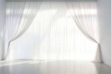 Sticker - Curtain backgrounds light white.