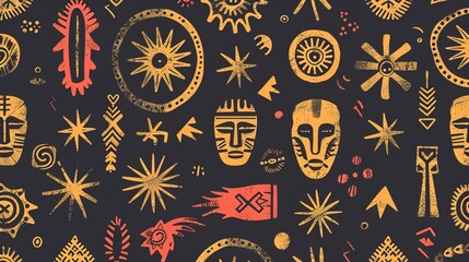 tribal pattern seamless wallpaper