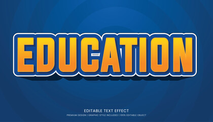 education editable text effect template bold typography and abstract style logo and business brand