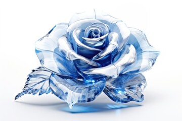 Wall Mural - Blue rose jewelry flower plant.