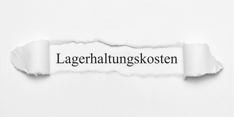 Poster - Lagerhaltungskosten	
