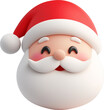 © Pro Hi-Res - Cheerful cartoon Santa Claus with a red hat and white beard  isolated on transparent background.