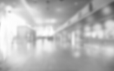 Wall Mural - defocused indoor of showroom blurred for business background in gray tone