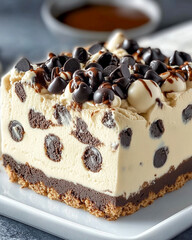 Sticker - A freshly made chocolate chip Ice Cream Cake