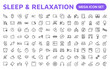 © artnazu - Sleep and Relaxation Icon Collection: Perfect for Wellness Apps, Meditation Tools, Sleep Aids, Stress Relief Techniques, and Calm Living Spaces.