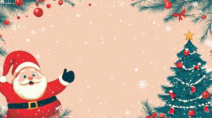 Poster - christmas santa clipart background