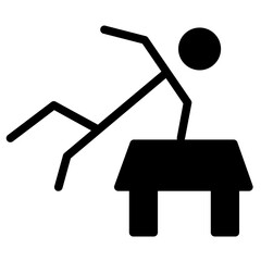 Athlete Bench Gym Glyph Icon