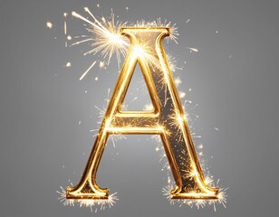 Wall Mural - sparkling Letter ''A'', Illustration