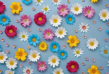 Sticker - colorful flowers illustration