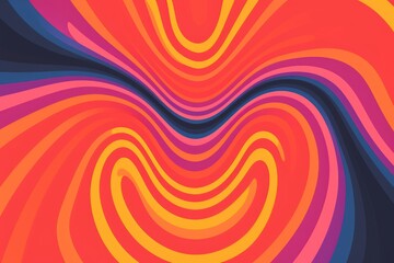 Canvas Print - Minimalistic psychedelic style poster art pattern backgrounds.