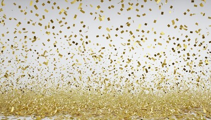 Canvas Print - Gold confetti falling illustration