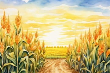 Sticker - Corn field.