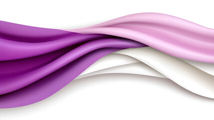 Wall Mural - flowing fabric in shades of purple, pink, and white showcasing smooth curves and elegant textures in