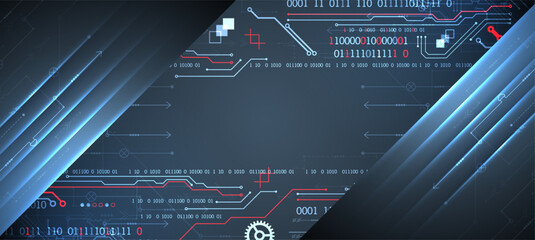 Abstract technology concept. Computer code background. Hand drawn vector illustration.