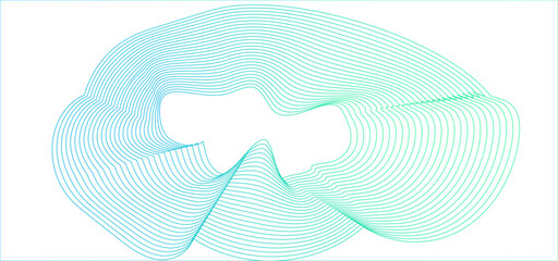 Wall Mural - Dynamic gradient colorful flowing wave design element. Abstract wavy lines gradient vector line blend element. 