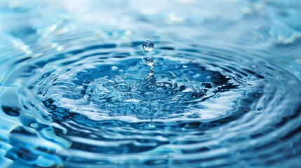 Leinwandbilder - Blue mint water surface showing subtle rippling effects