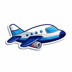 Wall Mural - Airplane cartoon sticker design vector illustration (17)