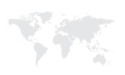  World map vector, isolated on white background. Flat Earth, gray map template for web site pattern, annual report, infographics. Globe similar world map icon. vector EPS10.