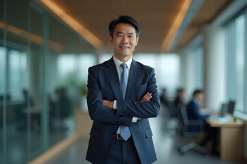 Wall Mural - portrait of a businessman in the office