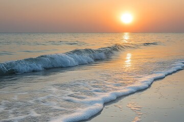 Wall Mural - golden hour on the beach