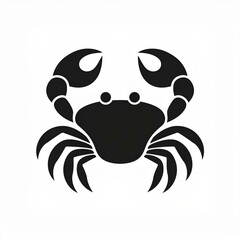 Wall Mural - crab black icon isolated on white