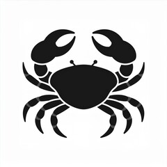 Wall Mural - crab black icon isolated on white