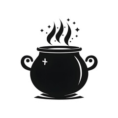 Magic cauldron with steaming potion mystical symbol of witchcraft alchemy and spells representing dark magic occult power enchanted brew black pot spiritual energy sorcery supernatural creation 

