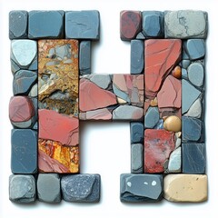 Canvas Print - Stone Mosaic Letter 