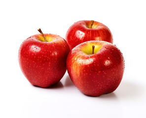 Wall Mural - Red apples on white background