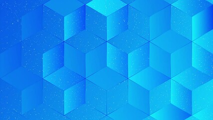 Wall Mural - Abstract creative blink gradient diamond geometric shape on gradient blue with white particle motion background. Video animation Ultra HD 4k footage.