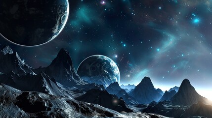 Wall Mural - Art_night_sky_Space_background