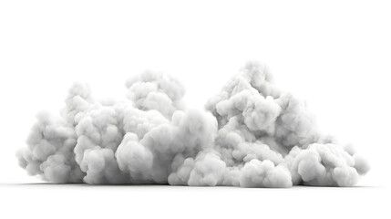 Wall Mural - Soft white clouds in the sky Isolated on white background