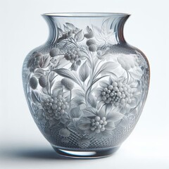 Wall Mural - vase on a white background