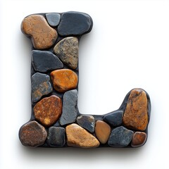 Canvas Print - Stone Letter L Mosaic