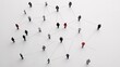 © CHOI POO - The Power of Connections: Two red figures stand out amongst a network of interconnected individuals, symbolizing leadership, influence, and the strength of relationships in a globalized society.