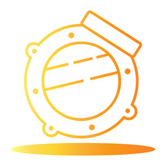 Sticker - porthole Line Gradient Icon