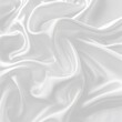 © Ilja - Abstract White Satin Fabric Background, Smooth Elegant, Luxury Cloth Texture, Wavy Folded Silk