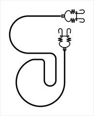 Wall Mural - Cord With Hooks Icon Y_2408001